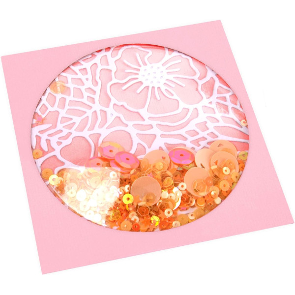 Dômes - Cercles - Transparent - Pour carte, invitation - Autocollant - 8,9cm diamètre - 4 pièces