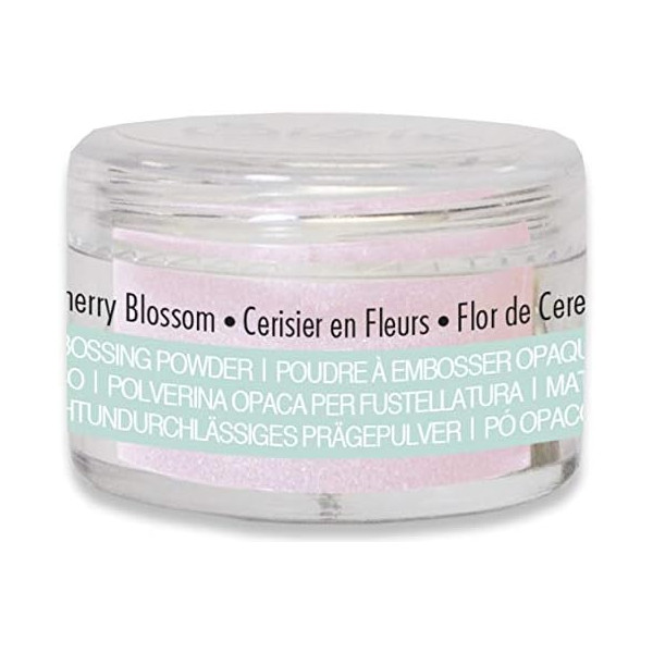 photo-Poudre à embosser - Rose cerisier en fleurs - Carterie - Scrapbooking - Pot 12g - Sizzix