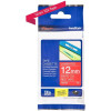 photo-Cartouche pour étiqueteuse - Brother - TZe-435 - Laminé - Fond rouge écriture blanc - 12mm