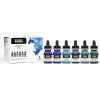 Encre acrylique - Liquitex Pro - Couleurs aqua - 6 flacons de 30ml - Calligraphie