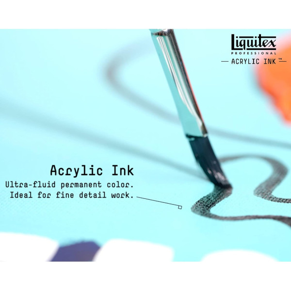 Encre acrylique - Liquitex Pro - Couleurs aqua - 6 flacons de 30ml - Calligraphie