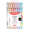 photo-Stylos roller - Encre gel - Couleurs métallisées - Mine 1mm - 8 teintes - Uni-Ball