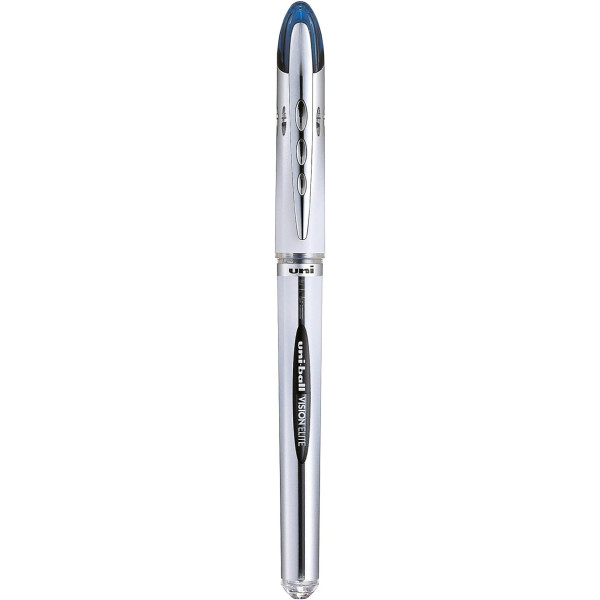 10 stylos roller bille bleu vision élite pointe moyenne 0,8mm Uni Ball