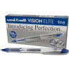 photo-12 stylos roller bille bleu vision élite pointe moyenne 0,8mm Uni Ball