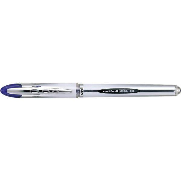 12 stylos roller bille bleu vision élite pointe moyenne 0,8mm Uni Ball
