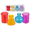 photo-Verres - Shooter - Jeu à boire - Chimiste - Soirées entre amis - 4 verres - Assortiment