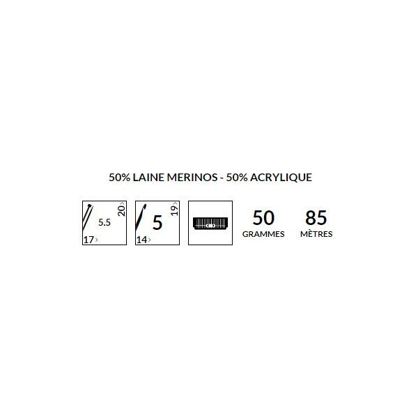 10 pelotes de laine - Violet - 50% Laine mérinos 50% acrylique - Bergère de France - Image