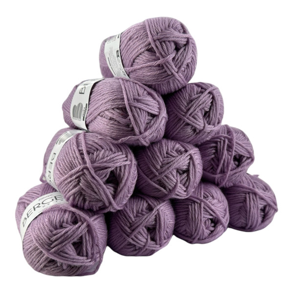 photo-Pelote de laine - Lilas - 50% Laine mérinos 50% acrylique - Bergère de France - Image