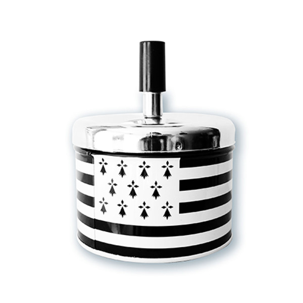 photo-Cendrier - Drapeau breton - Avec bouton poussoir - Idées cadeaux - Bretagne