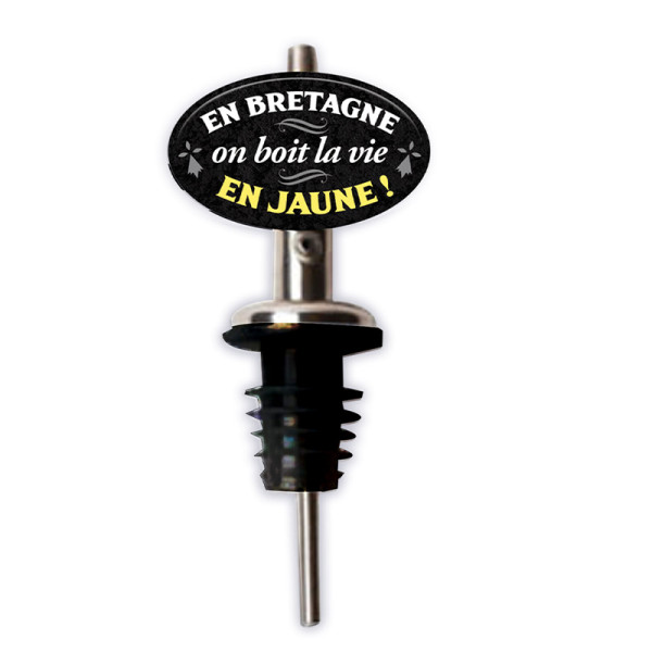 photo-Doseur pour bouteille - En Bretagne on boit la vie en jaune ! - Idées cadeaux - Bretagne