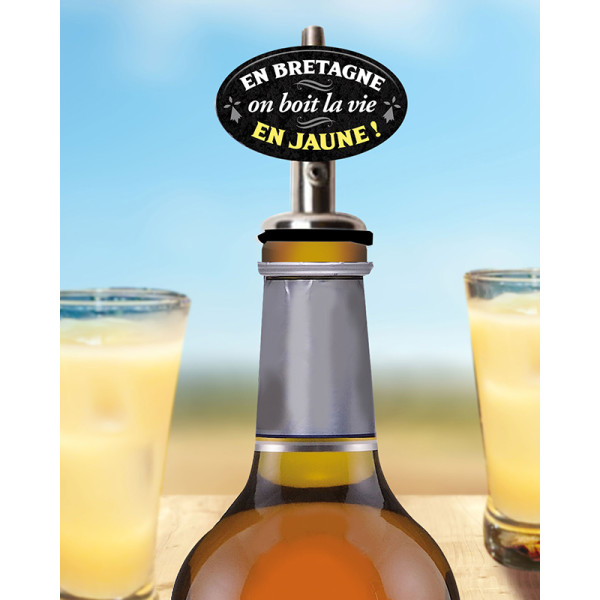 Doseur pour bouteille - En Bretagne on boit la vie en jaune ! - Idées cadeaux - Bretagne