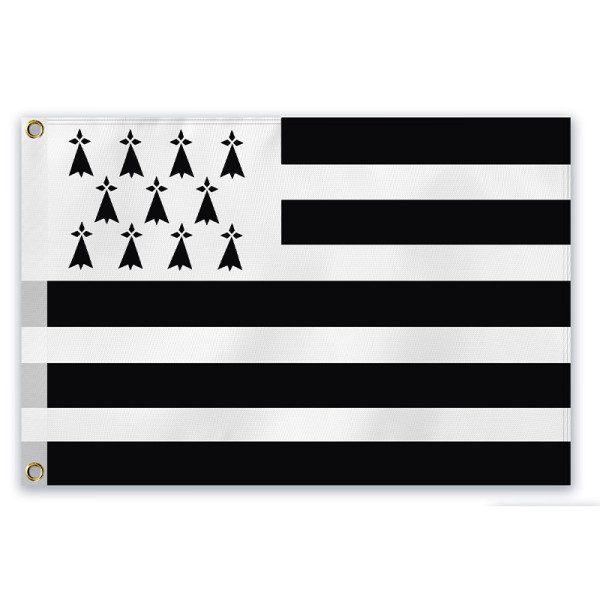photo-Drapeau breton - 75x112cm - Avec œillets - Idées cadeaux - Bretagne