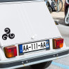 Autocollant - Département 44 - Pour plaque immatriculation voiture - 2 stickers