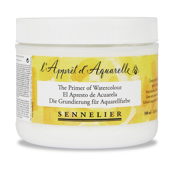 photo-Apprêt - Peinture aquarelle - Augmente la pénétration - Pour papier - Sennelier - 500ml