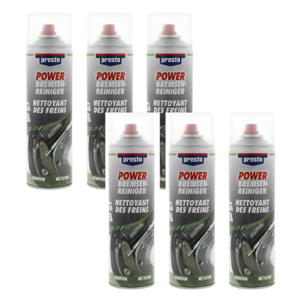 photo-Produit nettoyant pour freins - Auto - Puissant - Buse 360°- Presto - 6 x 500ml
