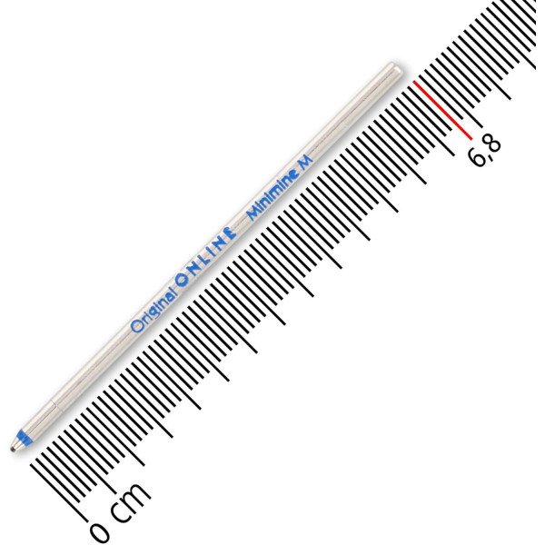 Recharges pour petit stylo à bille - Bleu - 3 pièces - Mine moyenne - ONLINE