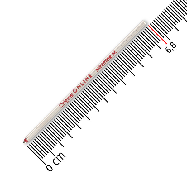 Recharges pour petit stylo à bille - Rouge - 3 pièces - Mine moyenne - ONLINE
