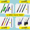 Recharges pour stylo roller - Encre gel - Rouge - Effaçable - 0,7mm - Online