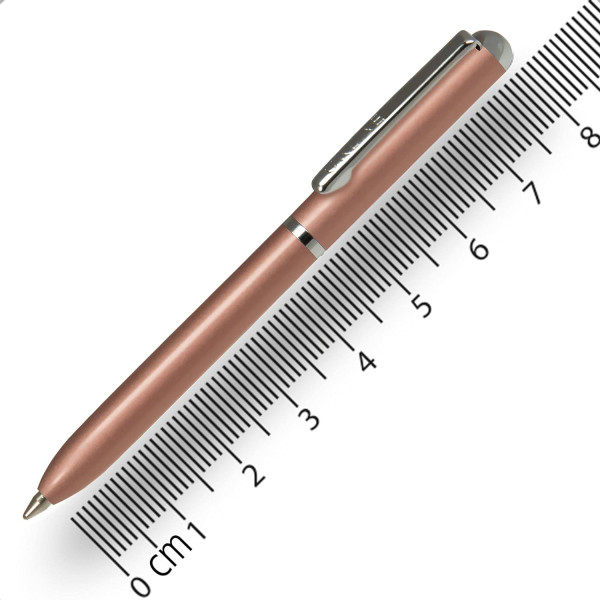 Mini stylo à bille - Or rose - Rechargeable - Encre noire - Rétractable - Online