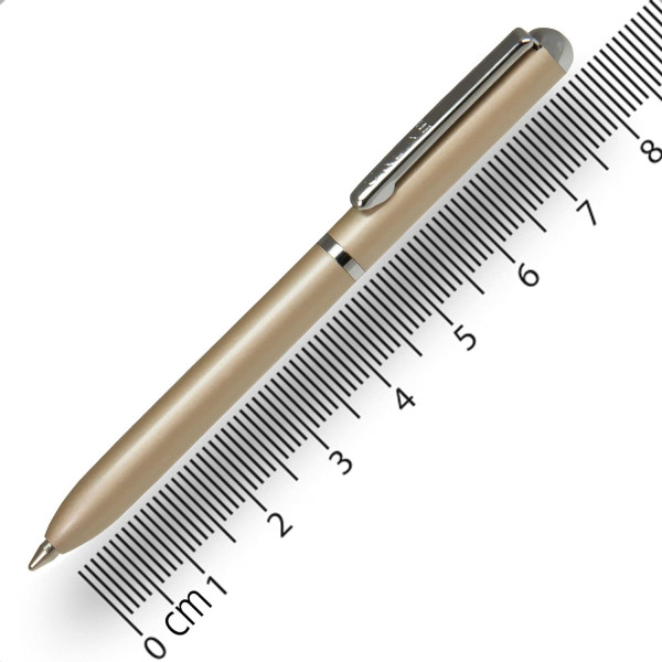 Mini stylo à bille - Champagne - Rechargeable - Encre noire - Rétractable - Online
