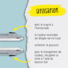 Stylo à bille - 4 en 1 - 3 couleurs + mine graphite - Embout gomme - Argent - Online