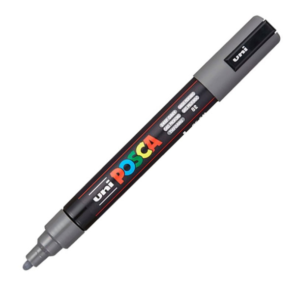 photo-Marqueur Posca PC-5M gris profond| pointe moyenne conique