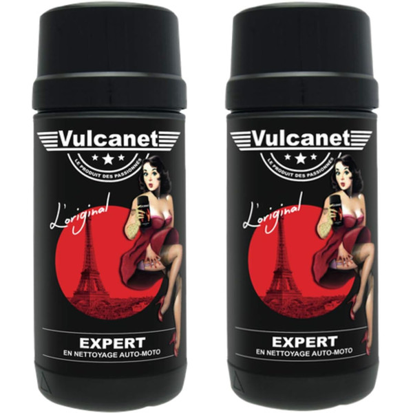photo-Vulcanet - Nettoyage auto/moto - Lavage sans eau - Lingettes + chiffon - Lot de 2