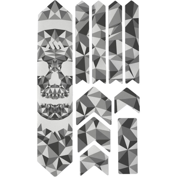 Protection pour cadre de vélo, VTT - Evite rayures et bosses - Skull - 10 pièces