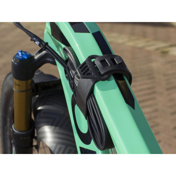 Sangle de fixation pour cadre de vélo - Porte accessoires - Silicone - Noir - AMS