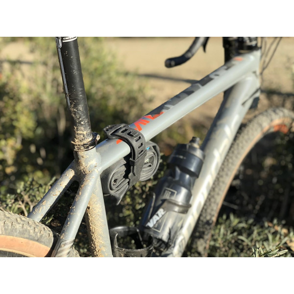 Sangle de fixation pour cadre de vélo - Porte accessoires - Silicone - Noir - AMS