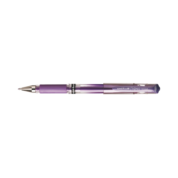 photo-Stylo roller Uni-Ball Signo Broad Violet métallisé