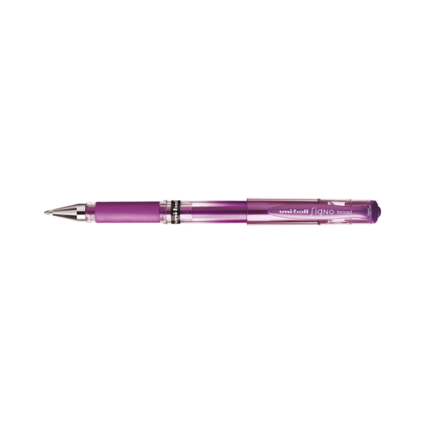 photo-Stylo roller Uni-Ball Signo Broad Rose métallisé