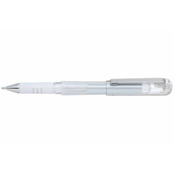 photo-Stylo roller - Encre gel - Blanc - Pointe 1mm - Pentel - Gel Grip DX