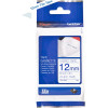 photo-Recharge pour étiqueteuse - Brother - TZe-FA3 - Textile - Fond blanc écriture bleu - 12mm