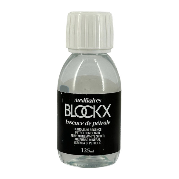 photo-Essence pétrole - Peinture à l'huile - Fluidifie la couleur - Blockx - Flacon 125ml
