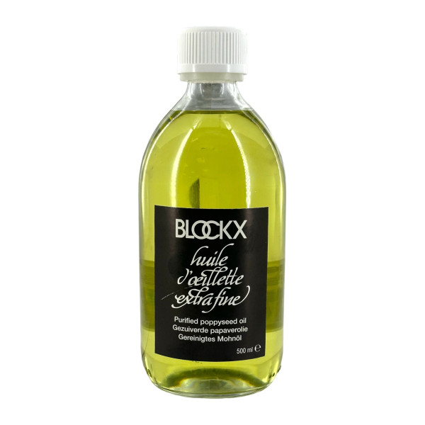 photo-Huile d'œillette - Extra-fine - Peinture à l'huile - Médium - Blockx - Flacon 500ml