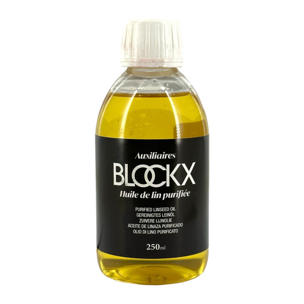 photo-Huile de lin purifiée - Peinture à l'huile - Siccative - Blockx - Flacon 250ml