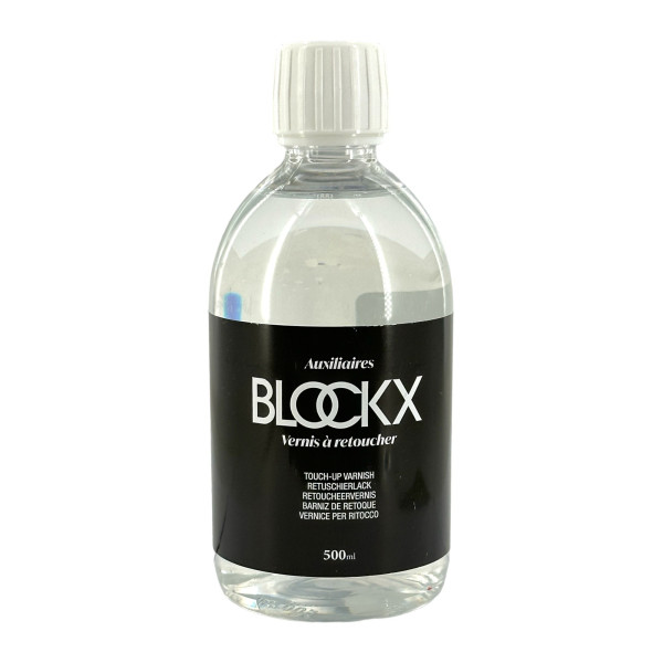 photo-Vernis à retoucher - Peinture à l'huile - Brillant - Incolore - Blockx - Flacon 500ml