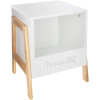 photo-Meuble - Table de chevet - Rangement - Chambre d'enfant - Blanc - 33x40cm