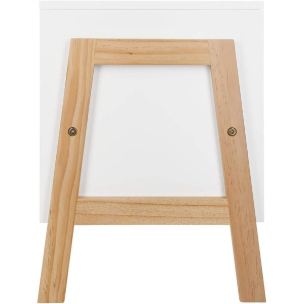 Meuble - Table de chevet - Rangement - Chambre d'enfant - Blanc - 33x40cm