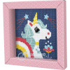 Canevas - Enfant - Point de croix - Licorne - 14x14xcm - Fils et aiguilles