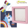 Canevas - Enfant - Point de croix - Licorne - 14x14xcm - Fils et aiguilles