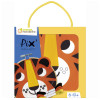 photo-Canevas - Enfant - Point de croix - Petit tigre - 18x18cm - Avec tambourin