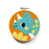Canevas - Punch Needle - Dinosaure - Enfant - Avec tambour et accessoires