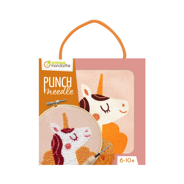 photo-Canevas - Punch Needle - Licorne - Enfant - Avec tambour et accessoires