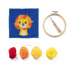 Canevas - Punch Needle - Lion - Enfant - Avec tambour et accessoires