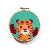 Canevas - Punch Needle - Tigre - Enfant - Avec tambour et accessoires