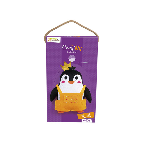 Personnage en feutrine - A coudre - Noah le pingouin - Kit complet - Dès 6 ans
