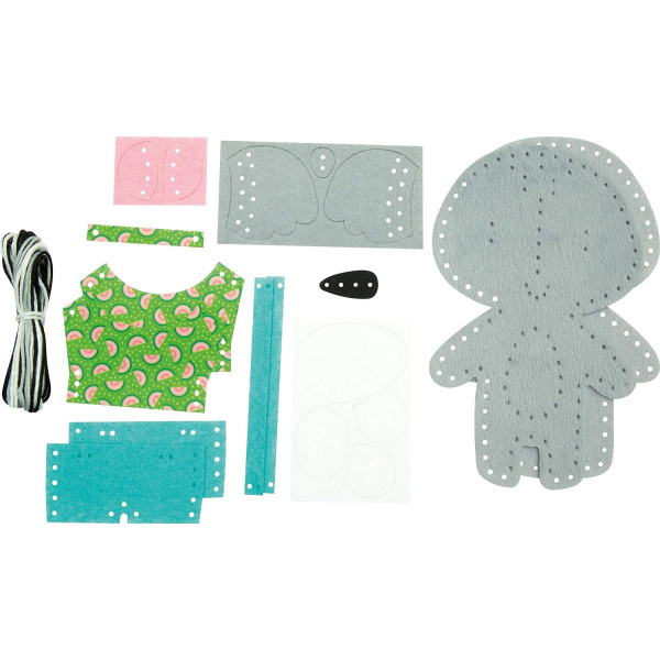 Porte-clé - Figurine en feutrine - A faire soi même - Riley le koala - Kit - Mini Couz'in