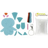 Porte-clé - Figurine en feutrine - A faire soi même - Nina l'oiseau - Kit - Mini Couz'in